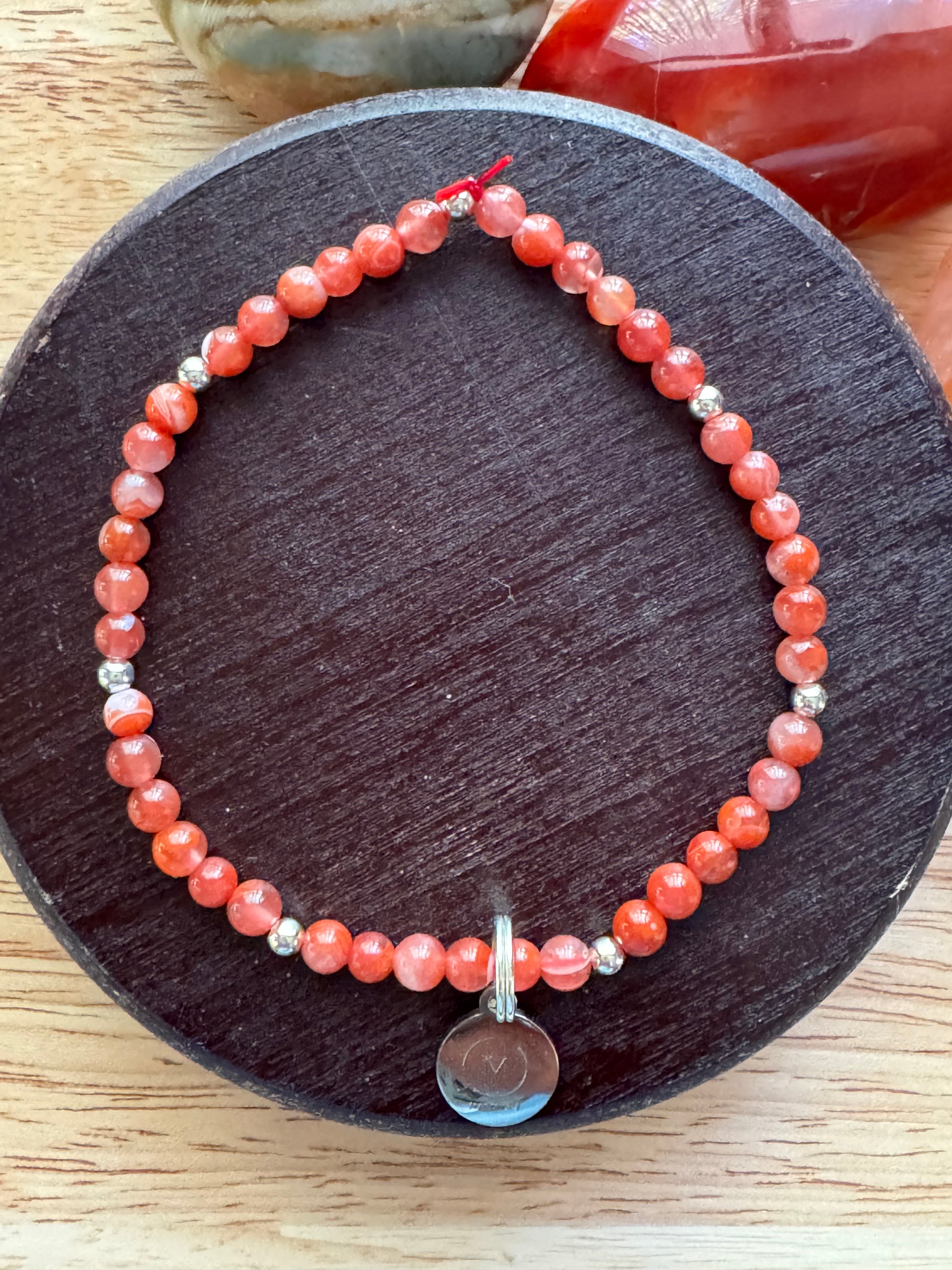 Red Carnelian Crystal Bracelet
