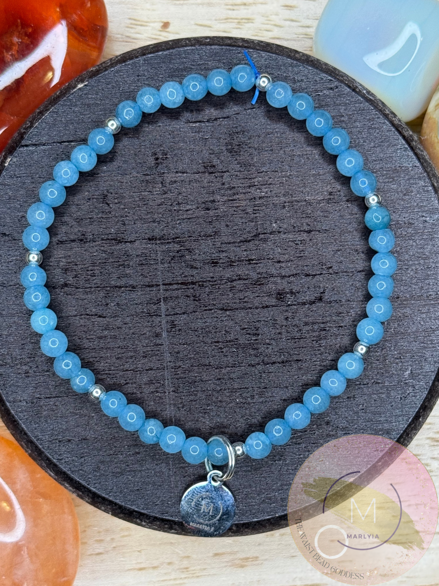 Blue Chalcedony Crystal Bracelet