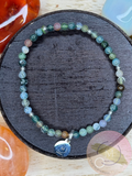 Botanical Indian Agate Crystal Bracelet